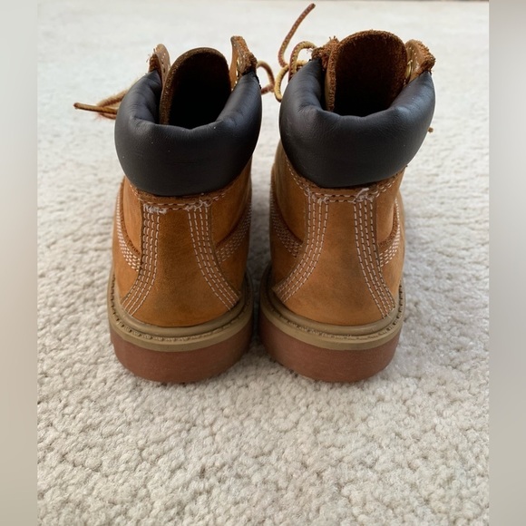 Timberland Toddler Size 10 Wheat Leather Primaloft Lace-Up Waterproof Boots - Picture 9 of 15